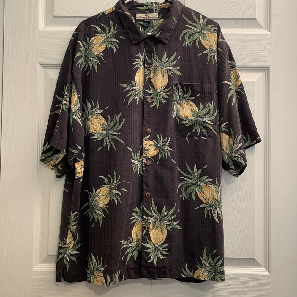 Tommy Bahama Pineapple Floral Camp Shirt, Men’s XXL